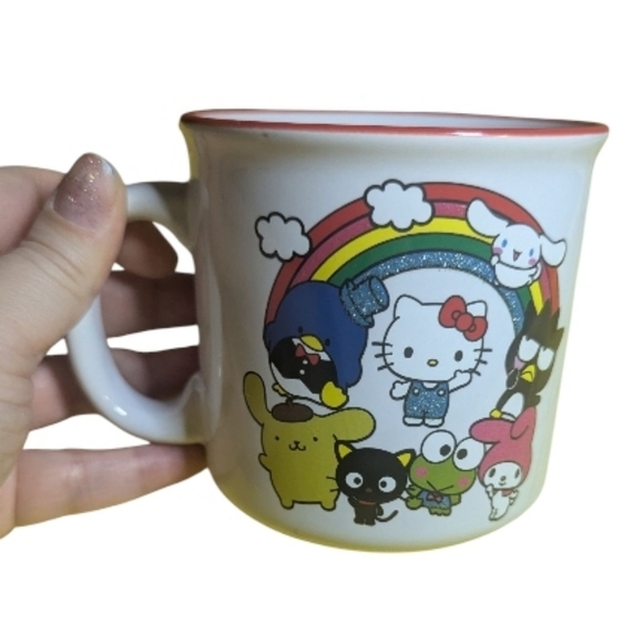 Hello Kitty Rainbow Mug Sanrio Friends White - Picture 5 of 7